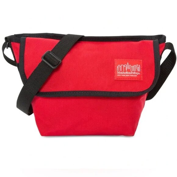 Manhattan Portage Nylon Messenger Bag - Red - Picture 1 of 13